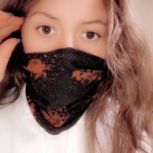 bleach dyed rave/festival face mask